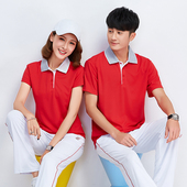 短袖 夏运动t恤女短袖 夏季 男体恤翻领汗衫 T恤 运动衣翻领上衣polo衫