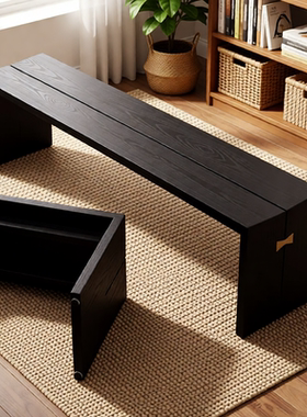 北美FAS白蜡木长凳家用餐桌长凳子长条椅子实木板凳沙发餐凳餐椅