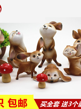 兔子生日礼物可爱风车内小摆饰