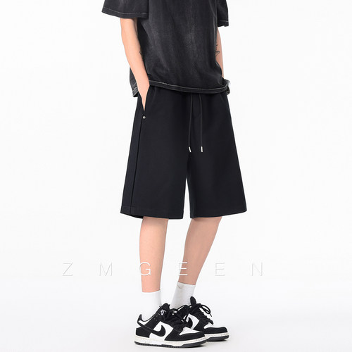 ZMGEEN潮牌短裤男款夏季2026新款美式重磅宽松直筒运动休闲五分裤
