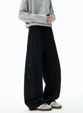 ZMGEEN美式卫裤男冬季新款潮牌重磅宽松直筒裤百搭垂感休闲长裤子