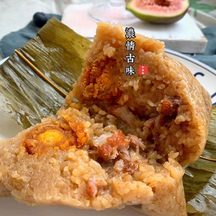 古味初锦手工私房粽子蛋黄肉粽灰汤粽蜜枣豆沙腊肠甜咸粽端午礼盒