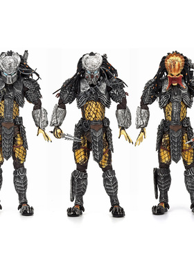 异形大战NECA铁血战士7寸手办AVP 猫脸凯尔特刀疤模型玩具