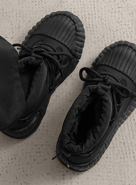 雪地靴男2025新款冬季加绒加厚面包冬鞋厚底保暖棉靴户外防寒棉鞋