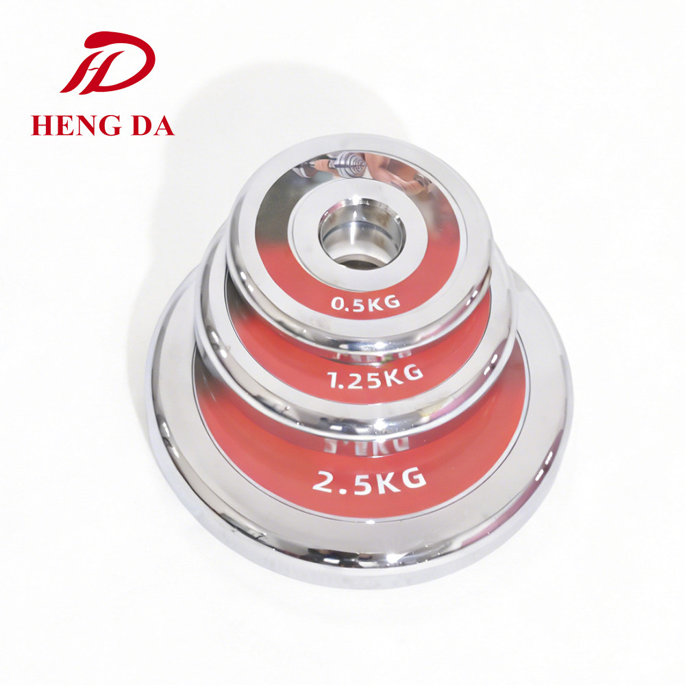 纯钢哑铃片小孔2.5cm男女健身器材通用电镀工艺杠铃片钢板片