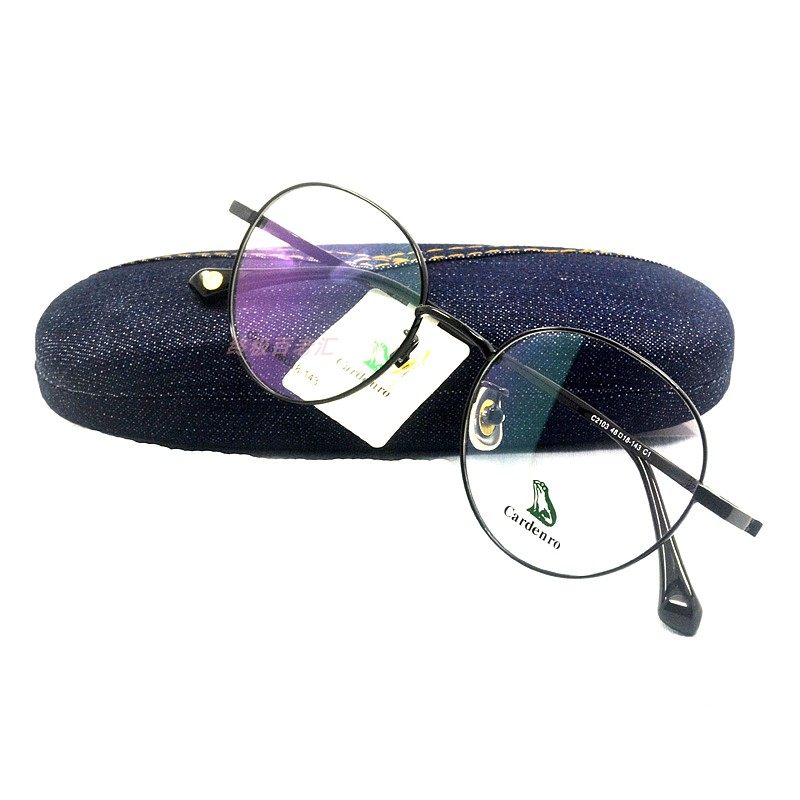 卡丹路镜架近视眼镜框 卡丹路眼镜 c2103 c1全框复古圆框女款镜架