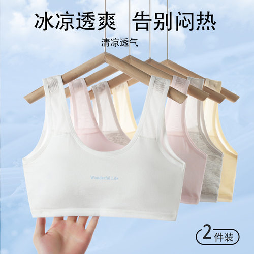 女童内衣二三阶段学生网眼透气女