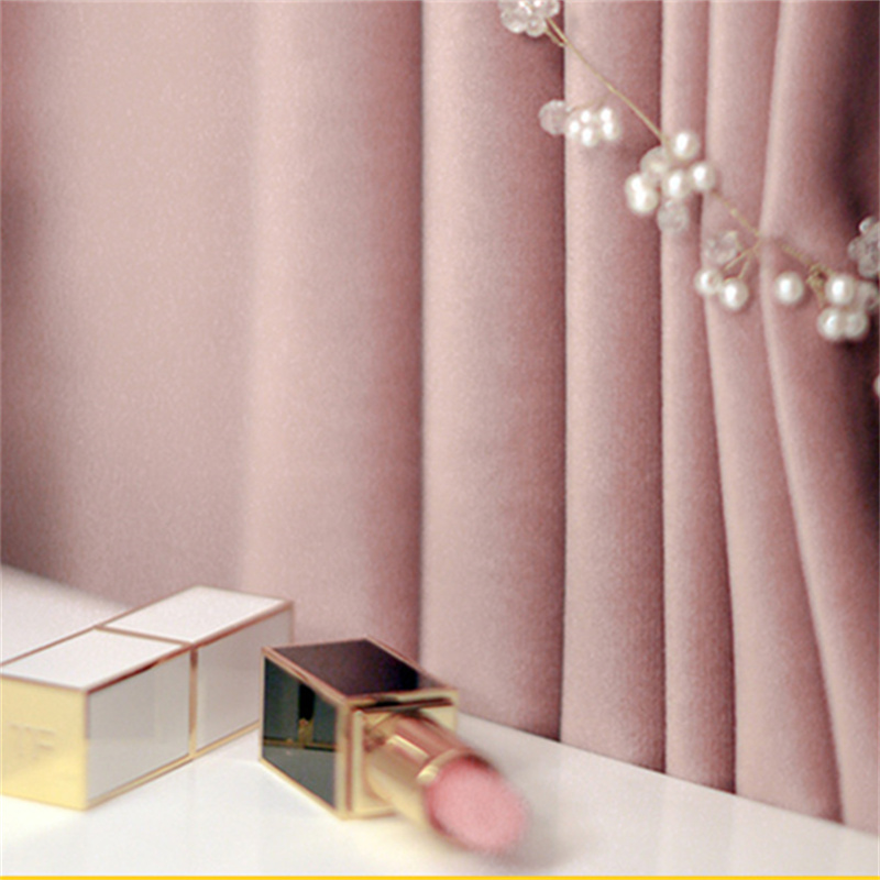 北欧轻奢德国棉绒莫兰迪色遮光帘