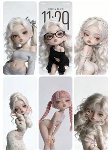 【60张】艾琳俏皮嘟嘟女孩BJD人偶娃娃手机壁纸IOS26景深高清屏保