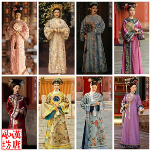 夏季清装纱款旗服北京故宫旅拍摄影写真服妃子娘娘清宫宫廷演出服