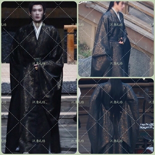 何不同舟渡檀健次君子侠客谢却山黑金古装景区NPC仿妆COS演出服