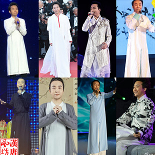 李玉刚同款民族风古装 复古风长衫长袍唐 舞台演出服少爷服公子服