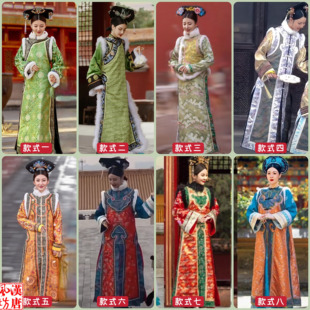 冬季新款北京故宫旅拍写真服宫廷保暖妃子皇后清装古董格格服演出