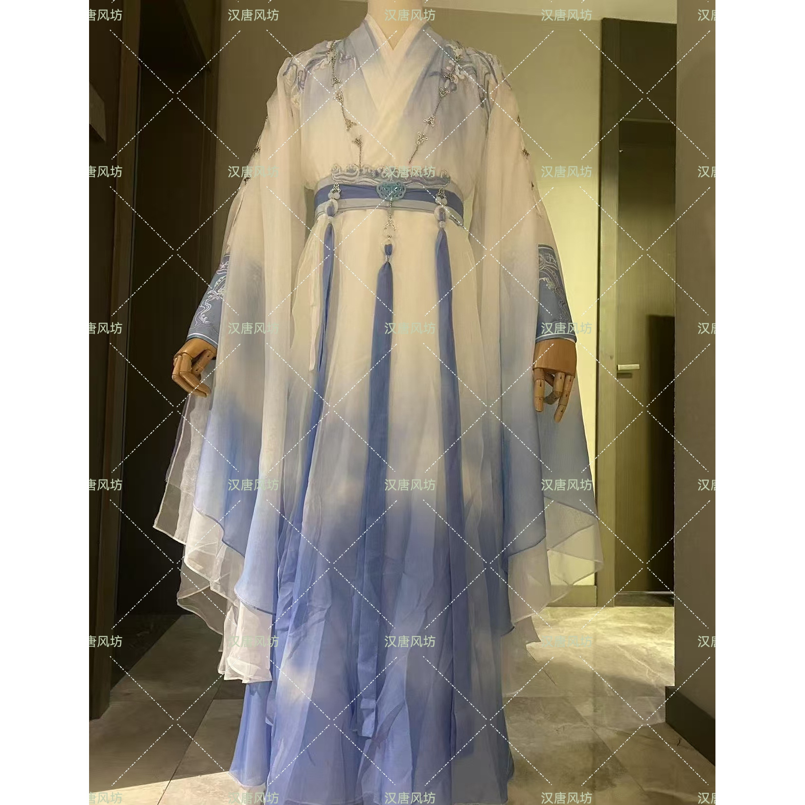 山海赴成毅蓝色秋水萧沉舟李肖明同款古装汉服侠客剑客武侠演出服