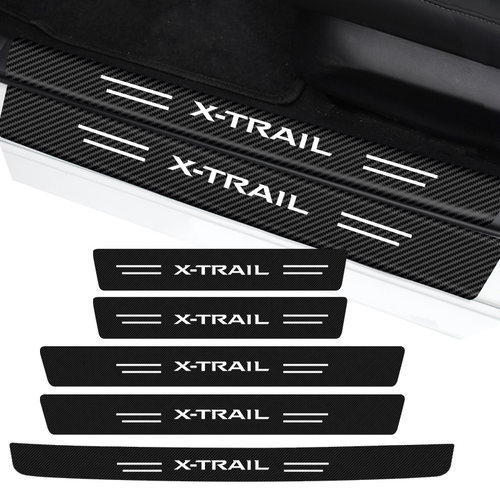 适用日产奇骏X-TRAIL汽车门槛条改装配件碳纤防踩贴防护保护条