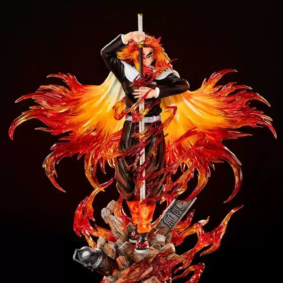 Demon Slayer: Kimetsu No Yaiba - Flame Hashira Rengoku Kyoujurou Infinite Train Two-Dimensional Anime Gk Figure Model Statue
