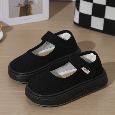 老北京亚麻厚底软底舒适妈妈鞋