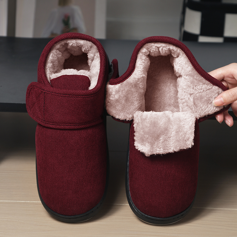 老人棉鞋冬季加绒保暖防滑妈妈鞋