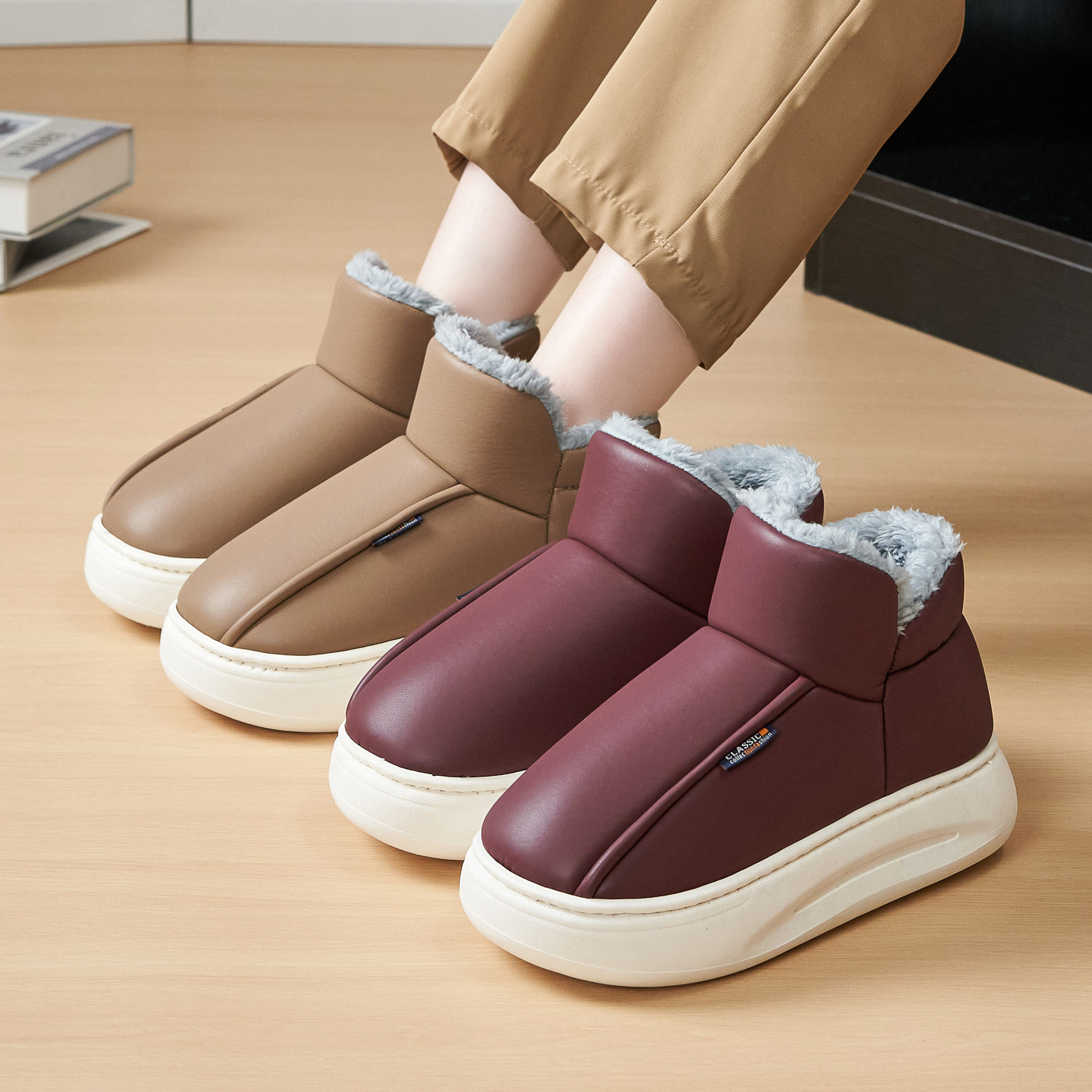 棉鞋女冬季加绒加厚保暖高帮短靴