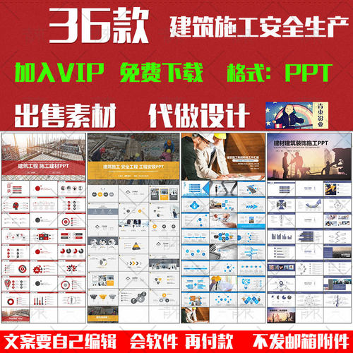 建筑施工工地工人安全生产管理宣传教育知识培训动态PPT模板素材