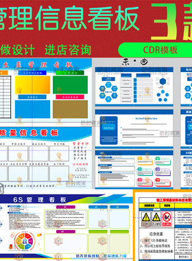 6s生产管理质量信息看板预防风险告知牌禁止安全标志cdr矢量素材