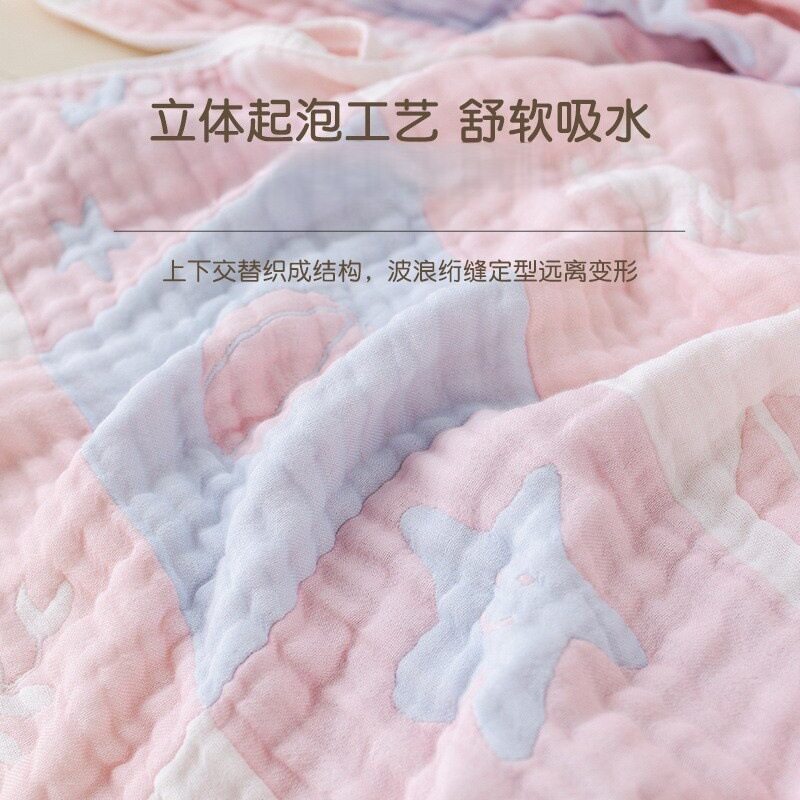 儿童浴巾纱布连帽斗篷浴袍婴幼儿可穿式柔软吸水家用婴儿洗澡巾