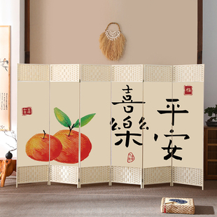 白色屏风隔断简约现代客厅卧室家用办公室房间可折叠移动装饰玄关