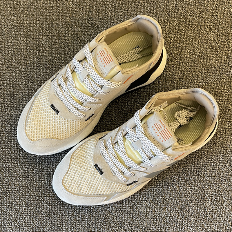 正品夜行者男鞋运动鞋2026春季1904女鞋透气网面爆米花软底跑步鞋