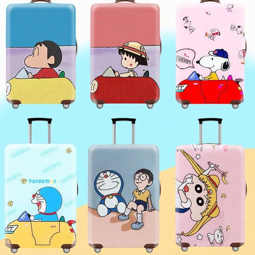 行李箱套旅行箱拉杆箱保护套防尘罩弹力蜡笔小新小叮当史努比