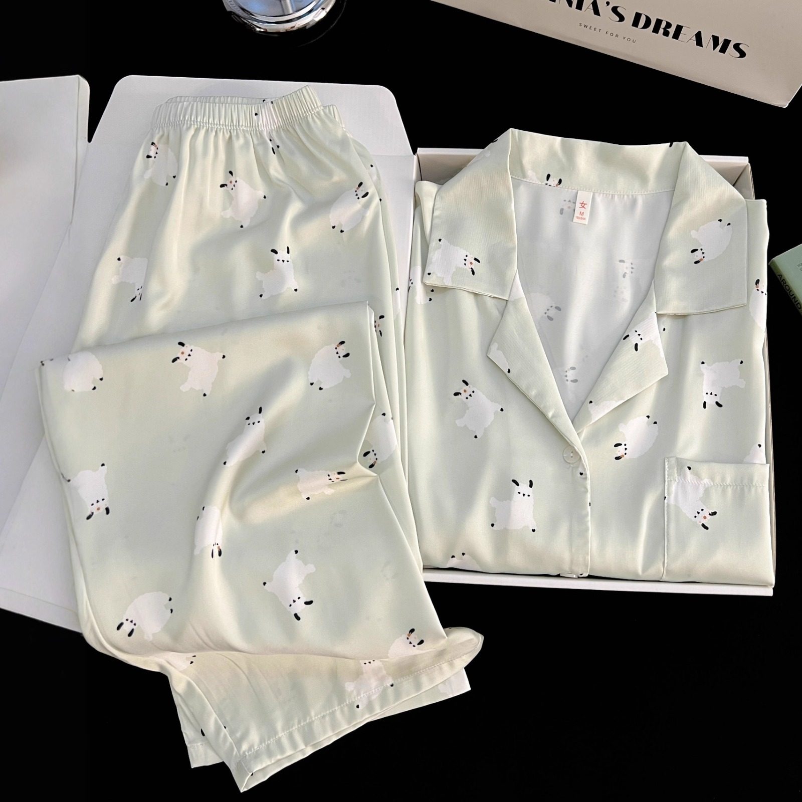 冰丝绸长袖睡衣女2025秋季新款长裤两件套高级感可外穿缎面家居服,女士内衣/男士内衣/家居服,睡衣/家居服套装,淘宝优惠券,粉丝福利购,淘宝优惠卷