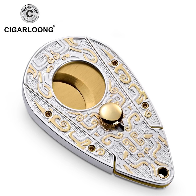 茄龙高端雪茄剪锋利便携式不锈钢开合雪茄剪刀多元素烟剪会所烟具