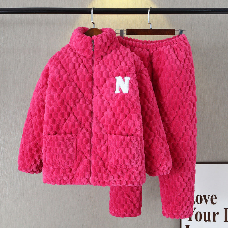 秋冬季加绒加厚款夹棉拉链女士睡衣套装珊瑚绒金龟绒女装家居服厚,女士内衣/男士内衣/家居服,睡衣/家居服套装,淘宝优惠券,粉丝福利购,淘宝优惠卷