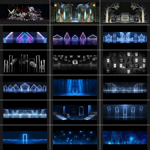 高清livehouse酒吧素材VJ舞台演出LED大屏幕歌词背景字幕视频长屏