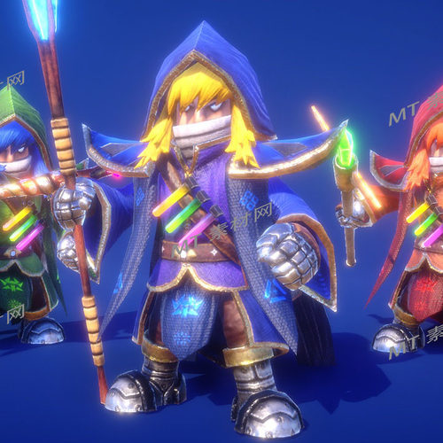 UE5卡通战斗法师PBR动画模型