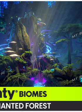 UE5.0虚幻5.0卡通风格化奇幻魔法森林游戏环境场景POLYGON Biomes