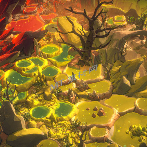 优三缔卡通风格化自然游戏环境