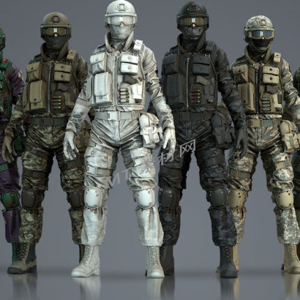 UE5虚幻5次世代科幻特种士兵人物角色动画模型Assault Character