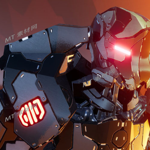 UE5.0虚幻5.0次世代科幻机械机器人人物角色游戏模型Enforcer Rig