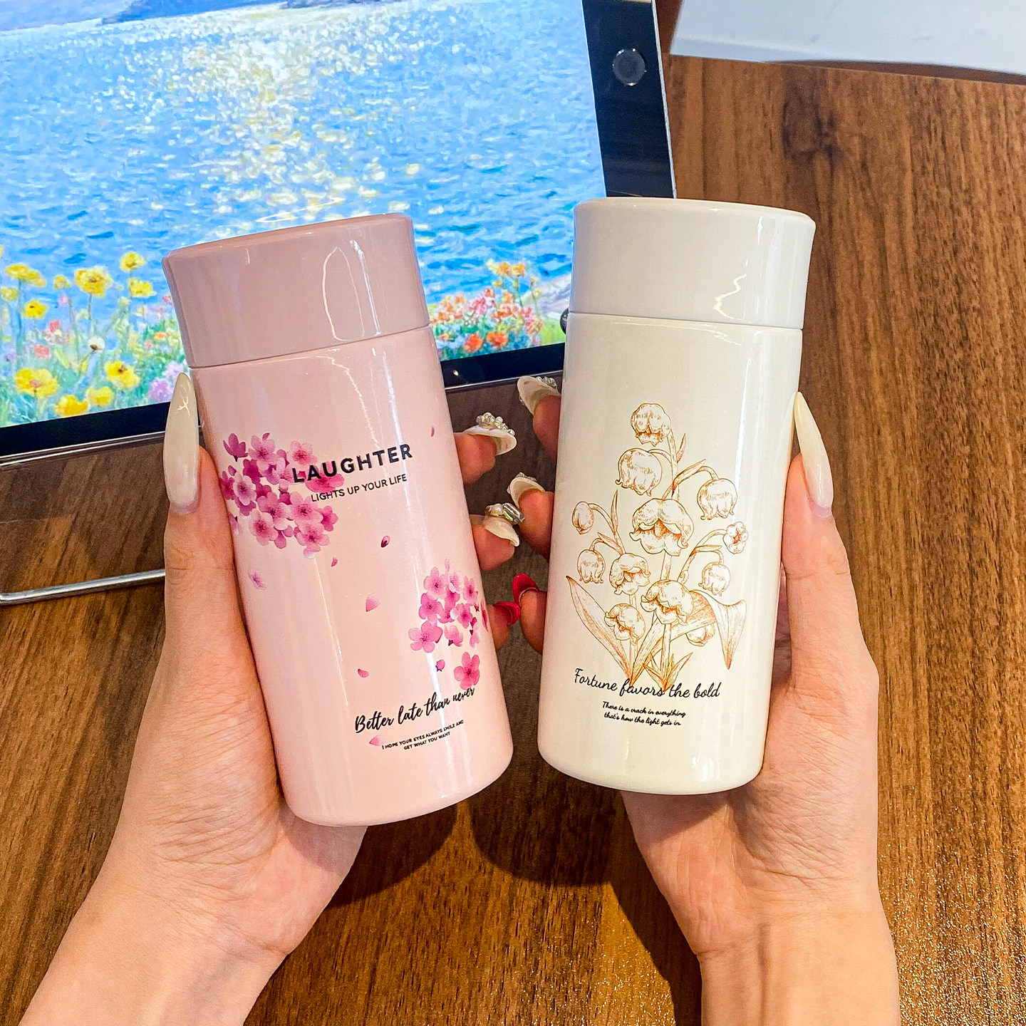 复古花卉保温杯2025新款女士精致口袋杯子316不锈钢迷你便携水杯,餐饮具,保冷/保温杯,淘宝优惠券,粉丝福利购,淘宝优惠卷