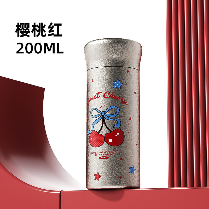 纯钛樱桃保温杯女生高颜值迷你口袋杯抑菌保鲜钛杯精致高档礼品杯,餐饮具,保冷/保温杯,淘宝优惠券,粉丝福利购,淘宝优惠卷
