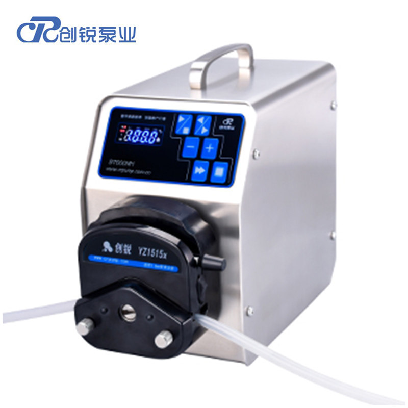 保定创锐BT600MH按键数显蠕动泵不锈钢泵体大流量传输分液灌装泵