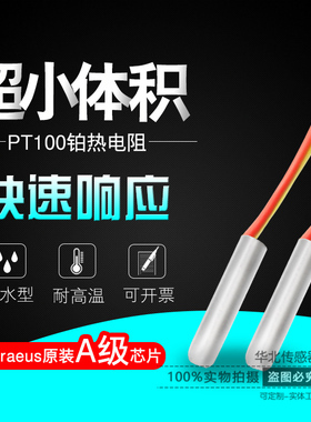 PT100超小体积PT1000德国1mm铂电阻1.5mm2.5mmA级反应快温度探头