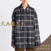 VIP6折大A逛东京Edition日本代购 铝箔涂层格纹拉链外套日本制