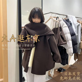 短款 大A逛东京HER日本代购 秋冬新款 毛呢大衣外套2色