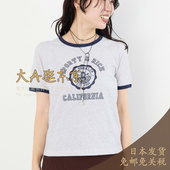 纯棉字母短袖 大A逛东京mica deal日本代购 T恤0325109029