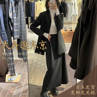 大A逛东京Edition日本代购 羊毛混纺高腰半身裙2色日本制