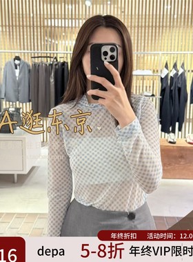 VIP6折大A逛东京Edition日本代购 印花半高领打底上衣2色日本制