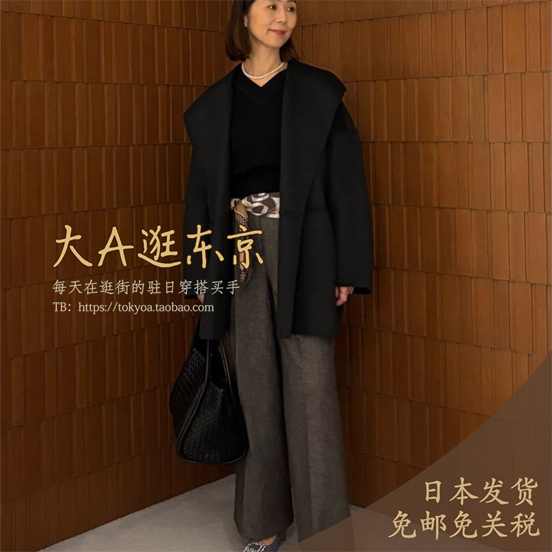 纯羊毛A字型短款毛呢外套