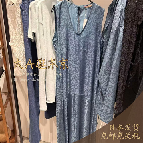 VIP6折大A逛东京Bacca日本代购 无袖印花连衣裙日本制