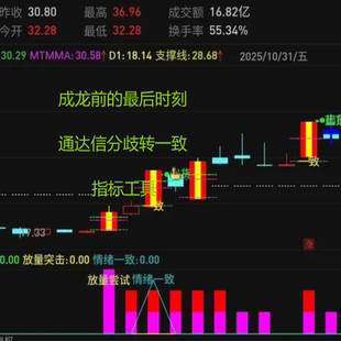 成龙前的最后时刻，通达信分歧转一致指标工具